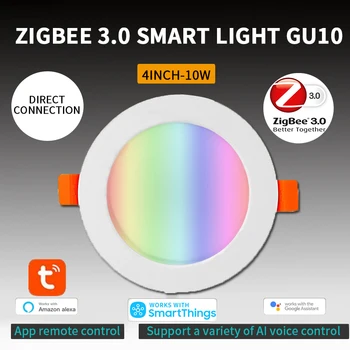 ZigBee WiFi Smart Remote APP Nadzor LED Downlight Zatemnitev Luči Žarnice, 10W Color/Svetloba Spreminja RGBWC Delo z Alexa