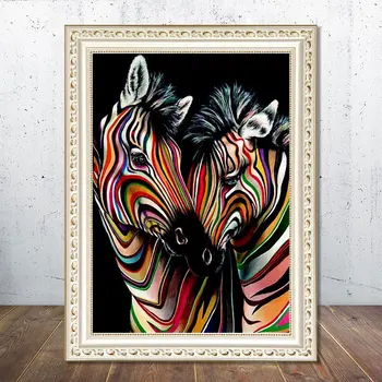 5d Zebra Diamond Slikarstvo Ročno Needlework DIY Diamond Vezenje Živali Mozaik Nosorogovo Sliko
