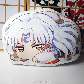 Anime Inuyasha Higurashi Kagome Sesshoumaru Kikyo slika blazino igrače, pliš plišaste lutka dvojno stranicami primeru cosplay 48 cm