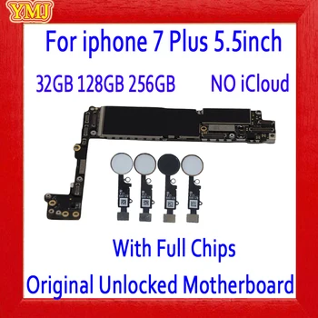 Tovarniško odklenjen za iphone 7 Plus matične plošče, brez Dotik ID/Z Dotik ID Prvotne za iphone 7Plus 5.5 palčni Mainboard