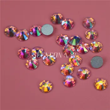 1440pcs/torba Svetlo Roza AB barve, ki Niso sprotni Popravek Flatback Okrasnih za Nohte 3D Nail Art Okras Bleščice Crystal
