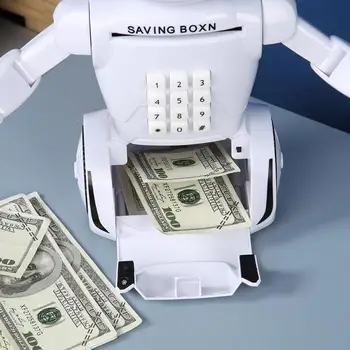 Ustvarjalne Elektronski Geslo Robot Presence Banka zaprtih lahka Glasba Varčevanje Polje Namizno Svetilko Otroci Igrače Ornament otrok darilo
