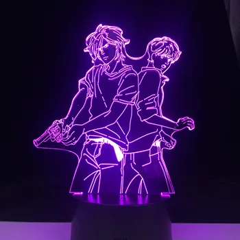 PEPEL RIS IN EIJI OKUMURA LED ANIME LUČKA BANANA RIBE 3D Led 7 Barv Svetlobe Japonski Anime Daljinsko upravljanje Znanja namizne Svetilke