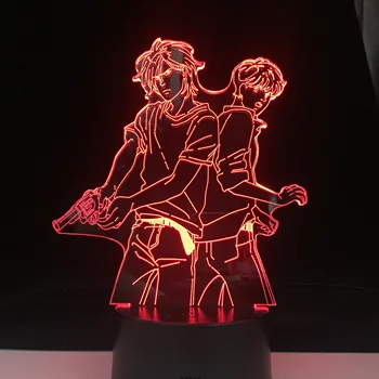PEPEL RIS IN EIJI OKUMURA LED ANIME LUČKA BANANA RIBE 3D Led 7 Barv Svetlobe Japonski Anime Daljinsko upravljanje Znanja namizne Svetilke