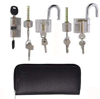 9pcs Pregleden Ključavnice s 24pcs GOSO Titana Locksmith Orodja Zdrobljen Ključ Odstranite Pick Kit Prakse Nastavite Zaklepanje