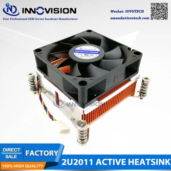2u Kvadratnih LGA2011 baker heatsink Intel Xeon E5-1600 E5-2600 E5-4600 Series cpu hladilnik hladilnik