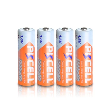 4PCS PKCELL AA 2500mWh 1,6 V Ni-Zn AA Polnilne Baterije 2A NIZN baterije In 1PCS AA/AAA Baterije Držite Primeru Škatlo Za Igrače