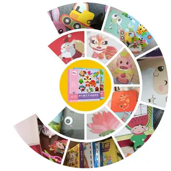 100 Kos/set Otroci Cartoon Živali Barvni Papir, Robljenje In Rezanje DIY Izobraževalne Igrače Za Otroke, Ustvarjalne Umetnosti In Obrti, Darila