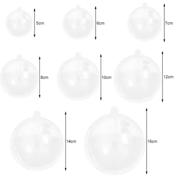 5 Kos Lep, Jasen Plastičnih Božični Kroglice Baubles Področju Prazne Božič Drevo Ornament Večnamensko Pregleden XH8Z