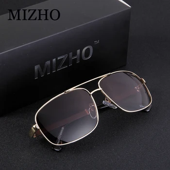 MIZHO blagovno Znamko Design Poslovni Ogledalo Vizualno Zaščito Retro sončna Očala Moških Polarizirana Pravokotnik, ki Potujejo Luksuzni Očala Vožnje
