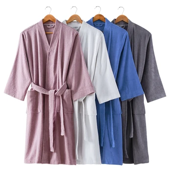 Moške Kimono kopalni plašč Bombaž Oblačilih, Pozimi Plus Velikost XXL Debele Dolgo Haljo Za Moške Absorpcije Po Tušem, kopalni plašč Sleepwear