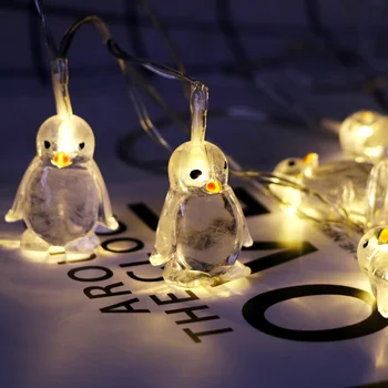 Božič 10-Led Pingvin Živali Obliko Niz Lights10-LED 1.65 M Vzdušje Dekoracijo Pingvin Svetlobe Niz Srčkan Doma