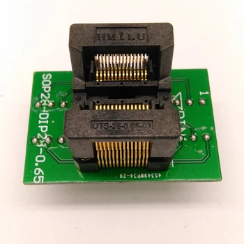 SSOP28 TSSOP28, da DIP28 Programiranje Vtičnico Igrišču 0.65 mm spiral IC v Telo Širina 4.4 mm 173mil OTS-28-0.65-01 Flash Test Socket Adapter