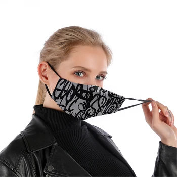 Tiskanje Grafiti Umetnost Ponovno Usta Masko Stroj Prilagodljivih Trakov Masko S Filtrom PM2.5 Žensk Proti Prahu Windproof Gripe Masko