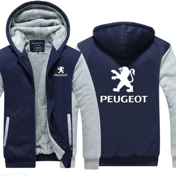 Pozimi Toplo moški Zgostitev Hoodies za Peugeot majica Za moške Zadrgo coats Modne blagovne Znamke Hoodie jopiči 2020