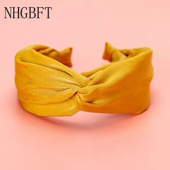 NHGBFT Klasična Preprosta barva Hairband Glavo Za Ženske Dekle, Pribor za Lase Turban Lase Band Dropshipping