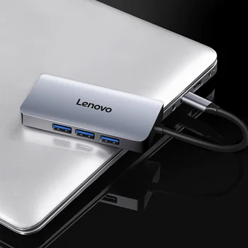 Lenovo USB C HUB Tip C za Multi USB 3.0, HDMI, VGA Dock Za MacBook Pro MateBook Prenosnik Dodatki USB-C Splitter Vrata