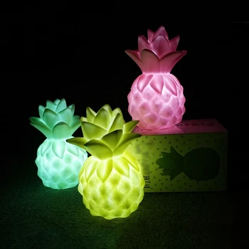 Risanka LED Nočna Lučka Smešno Ananas Design namizne Svetilke Kreativno Darilo Za Prijatelja Otroke, Otroška Soba Nego ušes Svetlobni Okraski