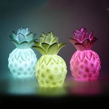Risanka LED Nočna Lučka Smešno Ananas Design namizne Svetilke Kreativno Darilo Za Prijatelja Otroke, Otroška Soba Nego ušes Svetlobni Okraski