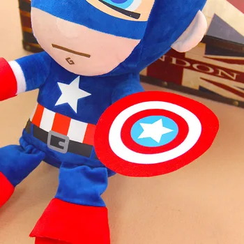 27 cm Človek Spiderman Plišastih Igrač, Film, Lutke Marvel Avengers Mehko Polnjene Junak Captain America Železa Božična Darila za Otroke Disney