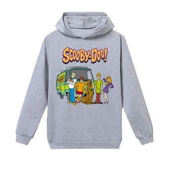 Pomlad Jesen Scooby Doo Otroke, Risanka Oblačila Skrivnost Stroj Fantje Tiskanja Hoodies Dekleta Smešno Pes Otroka, Vrhovi Otroci Majica