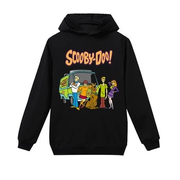 Pomlad Jesen Scooby Doo Otroke, Risanka Oblačila Skrivnost Stroj Fantje Tiskanja Hoodies Dekleta Smešno Pes Otroka, Vrhovi Otroci Majica