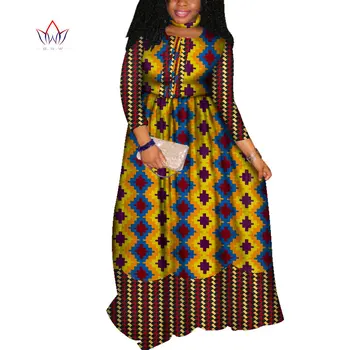 Bintarealwax 2021 Pomlad Stranka Obleke, Ženske Dashiki Afriki Tiskanja Vosek Afriška Oblačila Bazin Riche Seksi Obleko Za Ženske WY4239