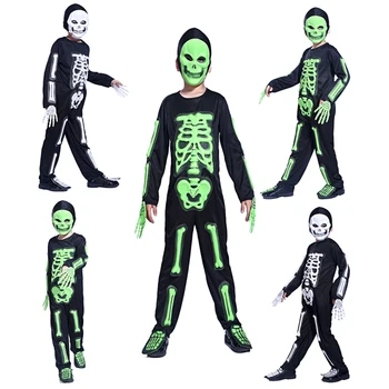 Halloween noša stranka obleko okostje duha oblačila maškarada stranka fantje Smešno okostje oblačila oblačila vlogo igra