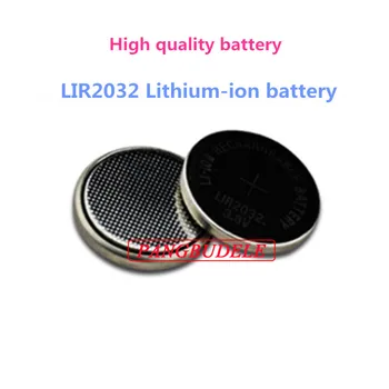 Visoka kakovost 5xlir2032 Litij-Li-ionska 40mAh 3,6 V Polnilna LIR2032 Gumb Celic Baterije Kovanec Baterijo Zamenjajte CR2032 BR2032