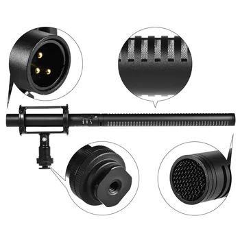 BOYA S-PVM1000L Kondenzatorskega Mikrofona, 3-Pin XLR Super-Cardioid Usmerjeni Mikrofon za Kamero za Video DSLR Pametni vs S-PVM1000