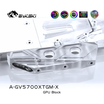 Bykski Vode Blok uporabite za GIGABYTE RX5700XT GAMING OC 8G / Polno Kritje Baker Radiatorski Blok / 3PIN 5V RGB / 4PIN 12V RGB