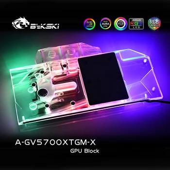 Bykski Vode Blok uporabite za GIGABYTE RX5700XT GAMING OC 8G / Polno Kritje Baker Radiatorski Blok / 3PIN 5V RGB / 4PIN 12V RGB