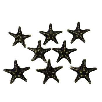 8-Pack-Gnome Cinkove Zlitine Bron Zvezda Oblike Dekorativni Omare Omare, Pohištvo, Vrata, Predal Gumbi Potegne Ročaji Strojna Oprema Dekor