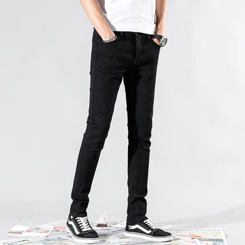 Mens blagovno znamko Skinny jeans Hlače Hlač 2019 denim črne kavbojke homme stretch svinčnik Hlače Plus Velikost 27-36
