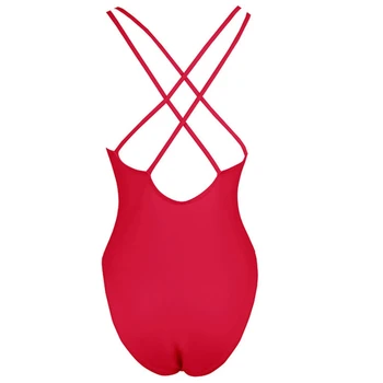 2018 Ženske Bikini Kopalke enodelne Kopalke NEVESTA Visoko Izreži Rdeče kopalke Monokini Obleka, Mlada dekleta Stranka Zwarte Zwempak