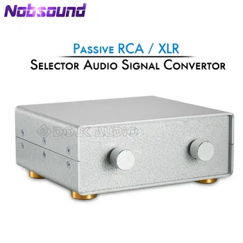 Nobsound 2-V-2-OUT Uravnoteženo Enotnega tipa XLR/RCA Audio Signal Pretvornika Amp Preklopnik Pre-ojačevalnik Signala-Umschalter Pretvornik