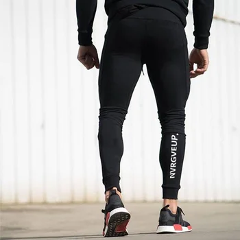 Joggers Sweatpants Moške Hlače Priložnostno Bodybuilding Skinny Hlače Moški Telovadnici Fitnes Vadbo Bombaž Trackpants Teče Sport Wear