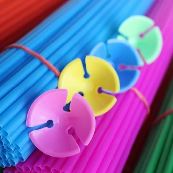 200 set/veliko dobre kakovosti latex baloni palice + pokal 28 cm dolžina balon pribor otroci stranka, ki Oskrbuje Debelo