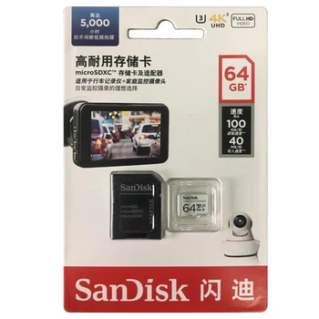 SanDisk VISOKO VZDRŽLJIVOST Kartica microSD 32GB U1 pomnilniško kartico do 100MB/s 64GB 128GB 256GB Razred 10 video hitrost U3 V30 Full HD 4K