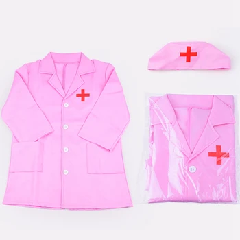 Otroški zdravnik, medicinska sestra vlogo igrajo kostum Halloween party plašč, belo haljo medicinska sestra enotna