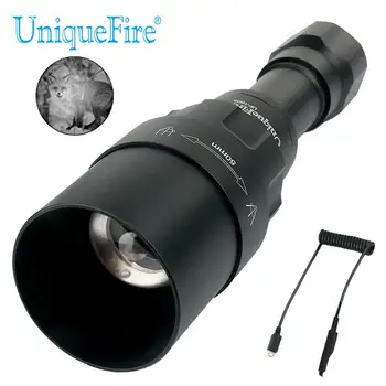 UniqueFire 1605 IR 940NM LED Svetilka 50mm Objektiv Infrardečo Svetlobo Night Vision Troch 3 Načini za ponovno Polnjenje z Daljinskim upravljalnikom