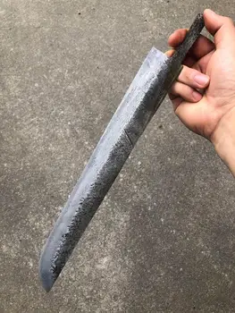 Damask Jekla Ročno Kovani Kuhar Nož japonski nož DIY Prazno rezilo kuhinjski noži meso, zelenjava za rezanje orodja
