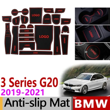 Anti-Slip Mat Telefon Vrata Reža za Preproge za BMW Serije 3 G20 G21 2019 2020 Avto Dodatki Nalepke 320 330 318 320i 330i 318d M