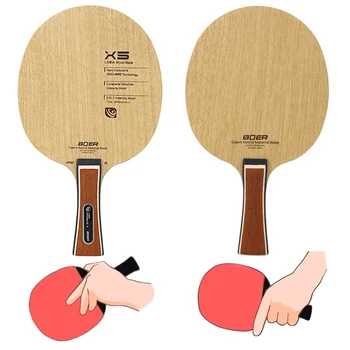1 Pc BOER Namizni Tenis Veslo Shakehand/ Penhold Ping Pong Nrt Lopar 5 Plasti Trajno Dnu tablice Brez Gume