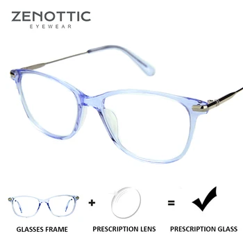 ZENOTTIC Modri Recept Očala za Ženske Pregleden Optični Kratkovidnost Daljnovidnost Očala Anti-Blue-Ray Photochromic Očala