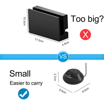 Krožno Hlajenje Prenosni HDMI Pretvornik Znanja Tip C TV Dock Osnove Imetnika Postaja za Nintendo Stikalo črna