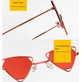 Yoovos Letnik Punk sončna Očala Ženske Trikotnik Oculos Nova Očala Openwork Kovinski Okvir Nova Modna sončna Očala Moških Okulary UV400