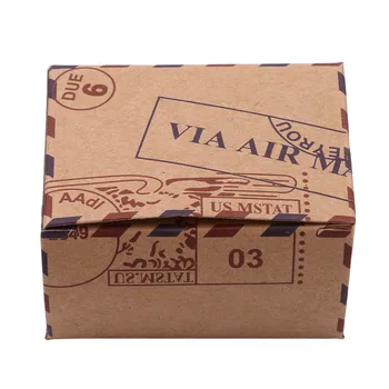 Air Mail Letalo Potovanje Temo Letnik Uslug Kraft papir, Kraft Papir bonboniera Embalaža Škatle za Poročni Dar Spominkov Darilo 50pcs