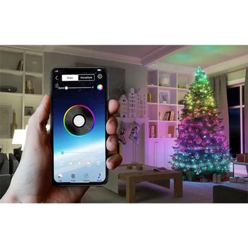 Kerstboom Decoratie Luči Po Meri Niz Led Luči App Afstandsbediening Licht Lad-Koop