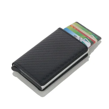 Nove Moške Kartico sim Automatical Pop up Imetnik Kreditne Kartice Aluminija Poslovnih ID kartico Primerih Dropshipping PU Usnje Mini Denarnice